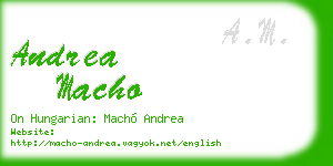 andrea macho business card